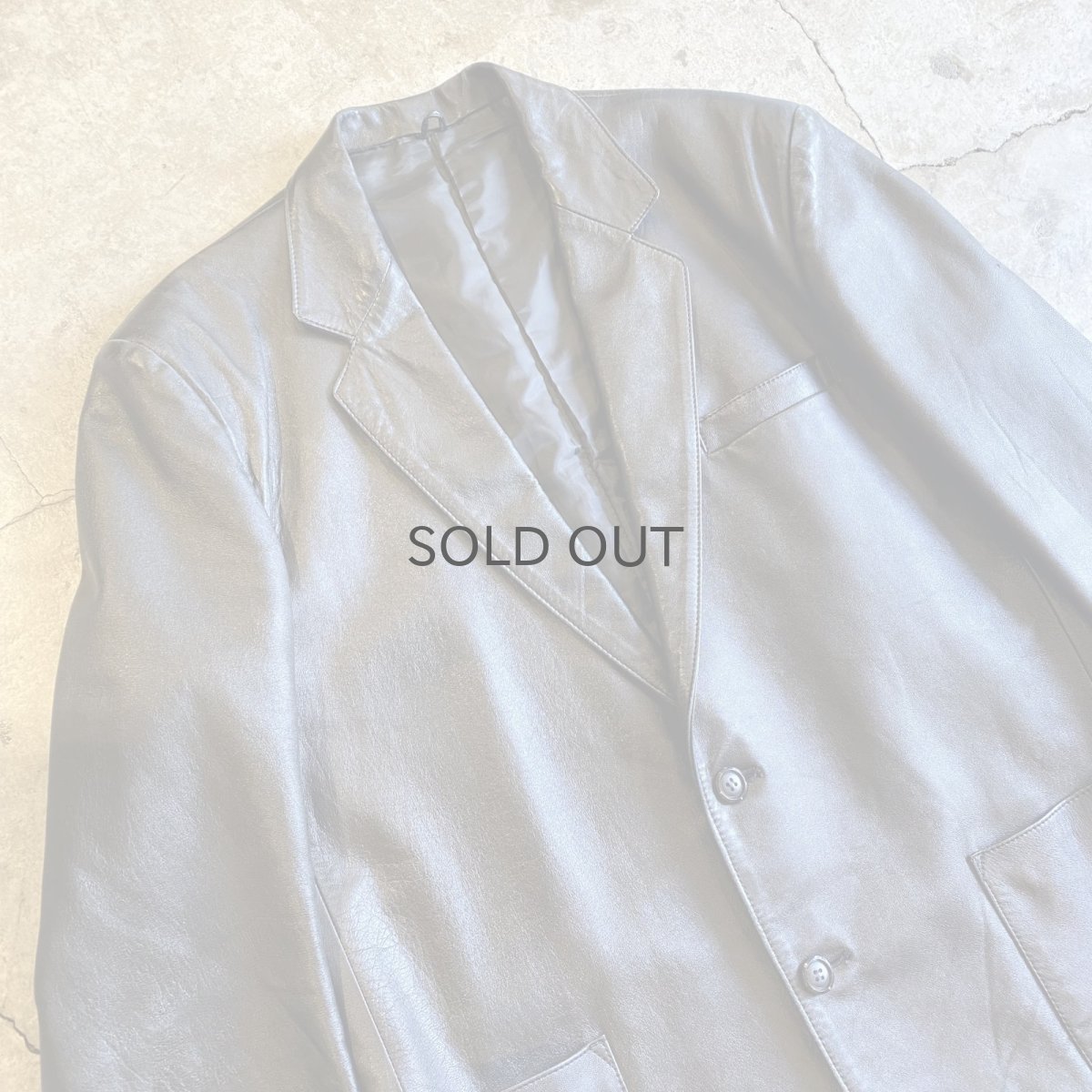 画像3: BLACK COLOR REAL LEATHER TAILORED DESIGN JACKET / Ladies L (3)