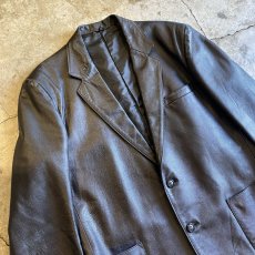 画像3: BLACK COLOR REAL LEATHER TAILORED DESIGN JACKET / Ladies L (3)