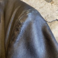 画像11: BLACK COLOR REAL LEATHER TAILORED DESIGN JACKET / Ladies L (11)