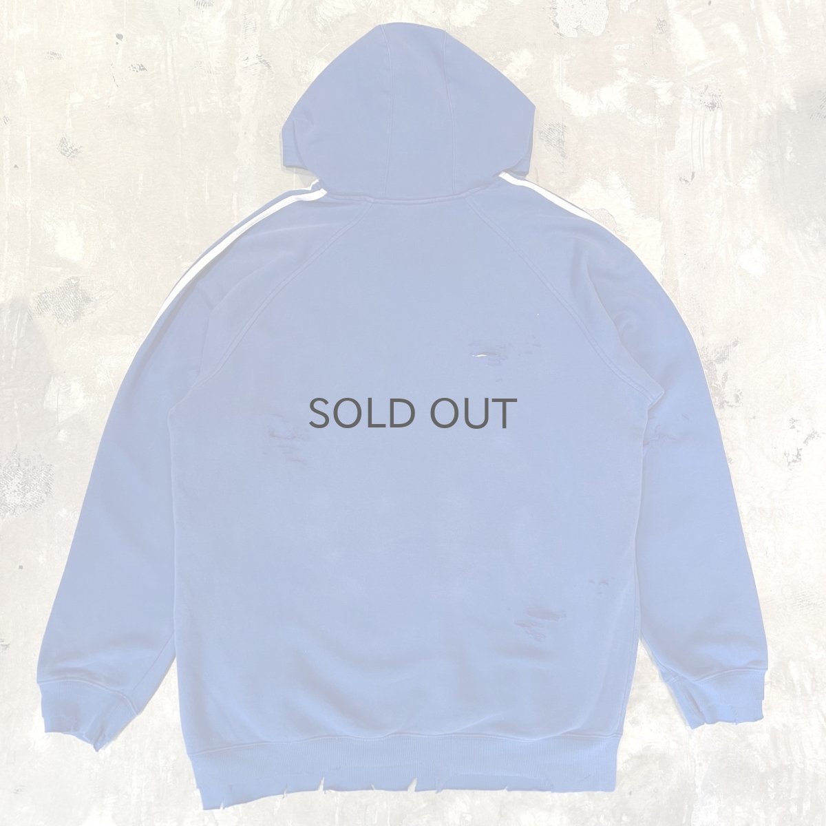 画像2: 【adidas】LOGO CRASH DAMAGE HOODIE SWEAT / Mens XL (2)