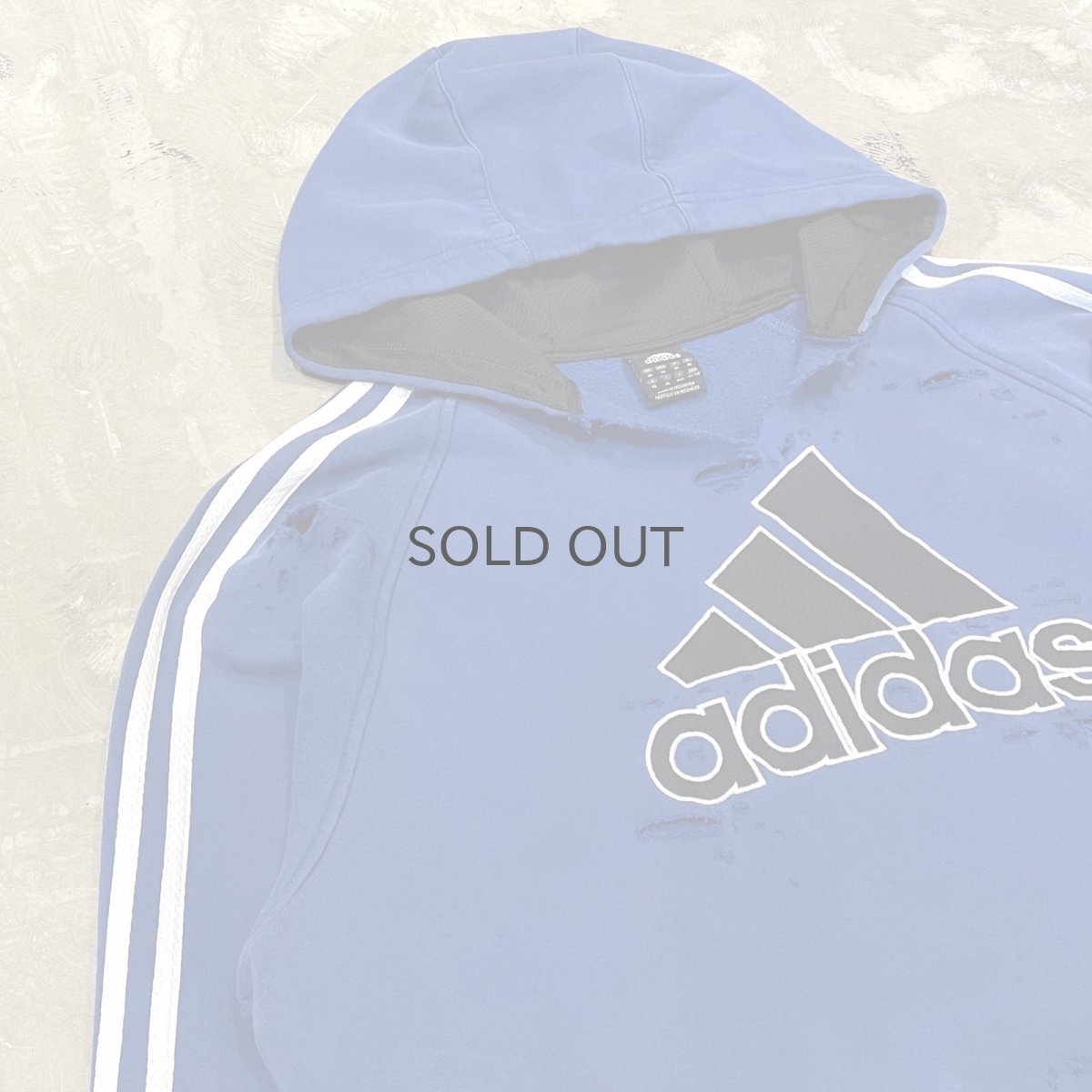 画像3: 【adidas】LOGO CRASH DAMAGE HOODIE SWEAT / Mens XL (3)