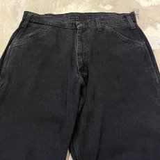 画像10: 【POLO JEANS】BLACK COLOR WIDE SILHOUETTE DENIM PANTS / W33 (10)