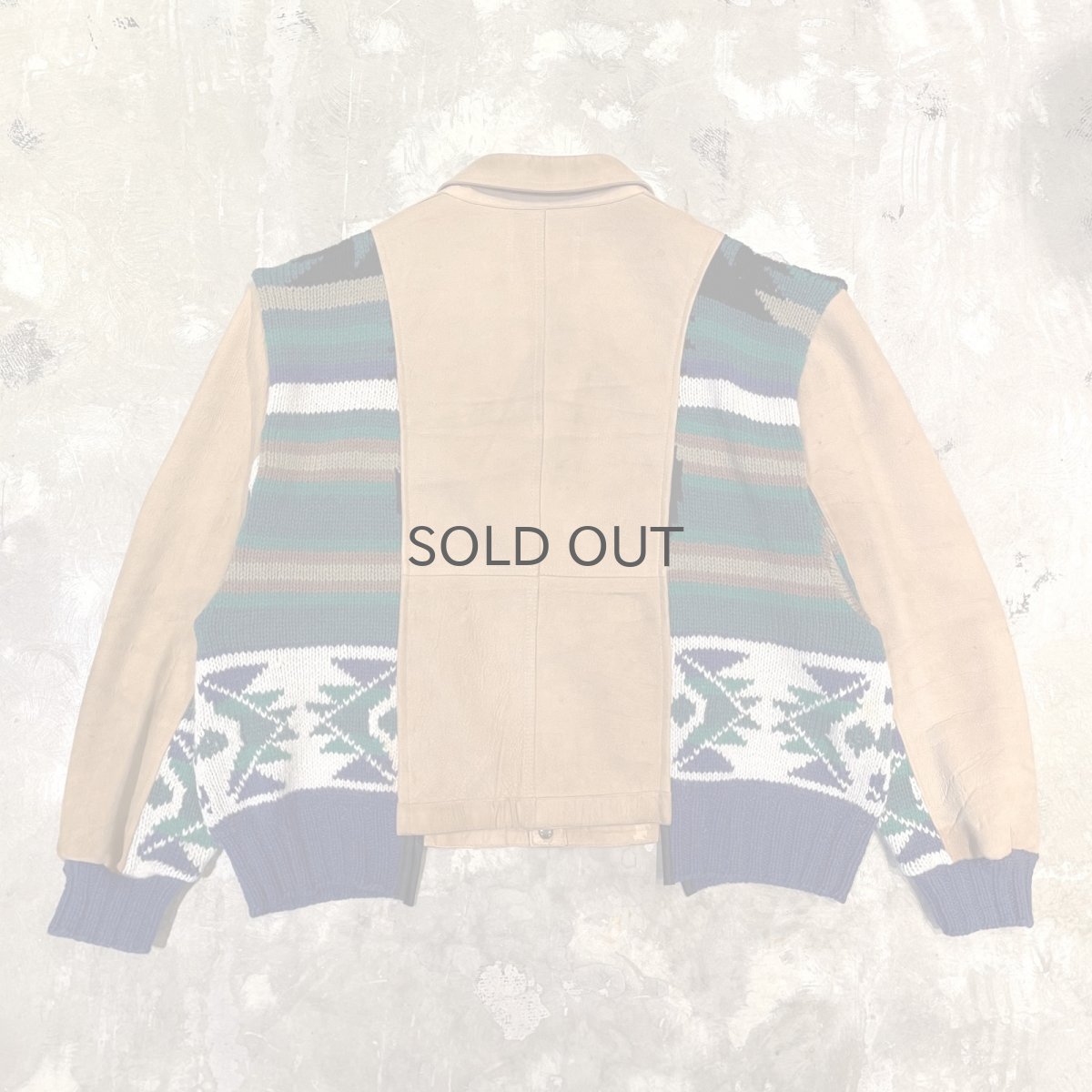 画像2: 【Wiz&Witch】"UNITED" NATIVE KNIT × SUEDE JACKET / OS (2)