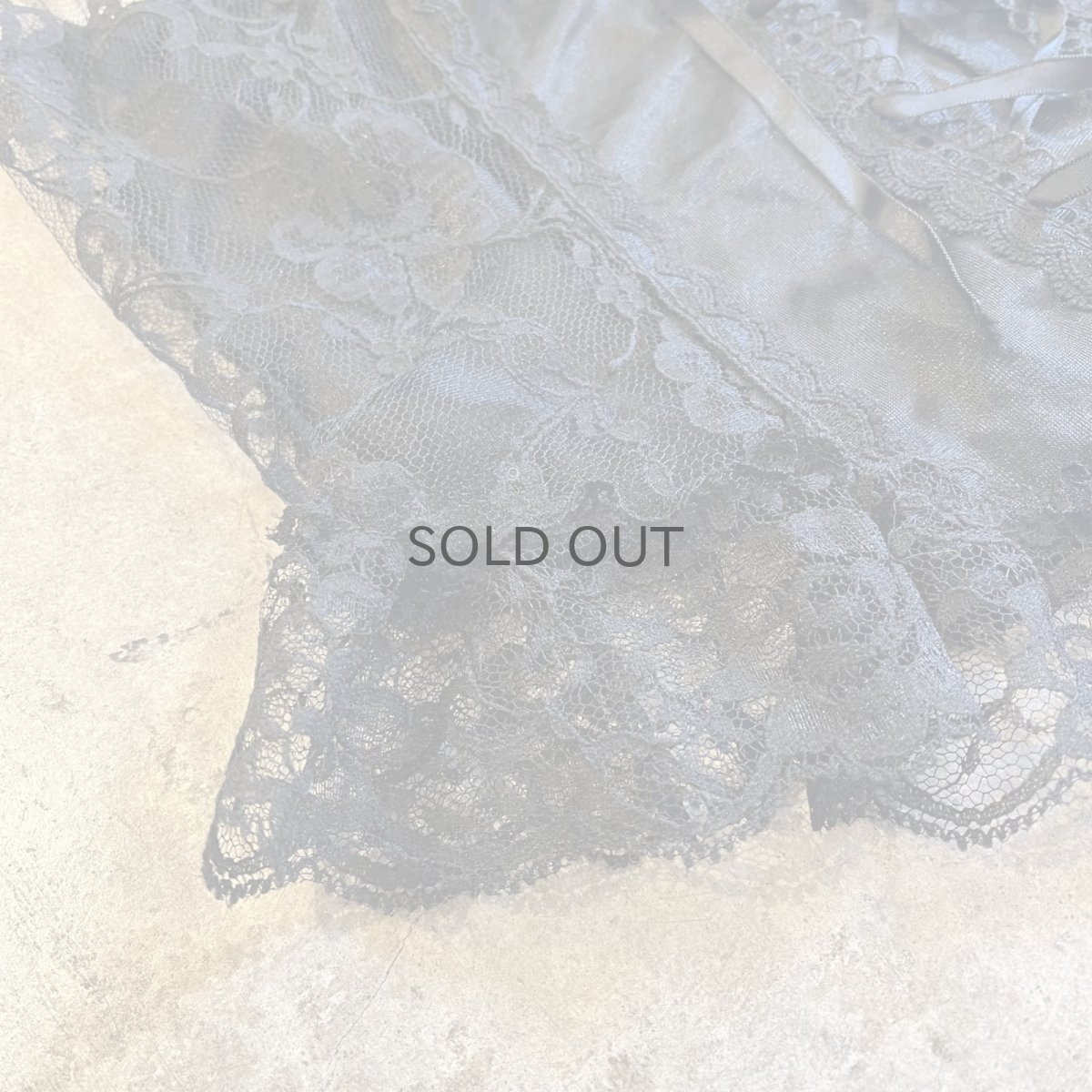 画像3: SIDE LACE FRONT LACE UP RIBBON DESIGN SHORT LINGERIE  / Ladies XS(S)  / MADE IN USA (3)