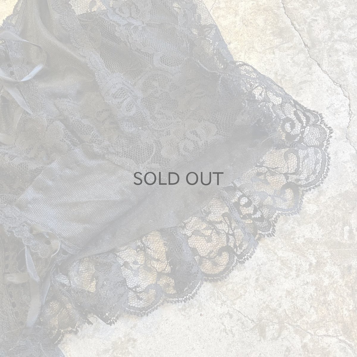 画像8: SIDE LACE FRONT LACE UP RIBBON DESIGN SHORT LINGERIE  / Ladies XS(S)  / MADE IN USA (8)