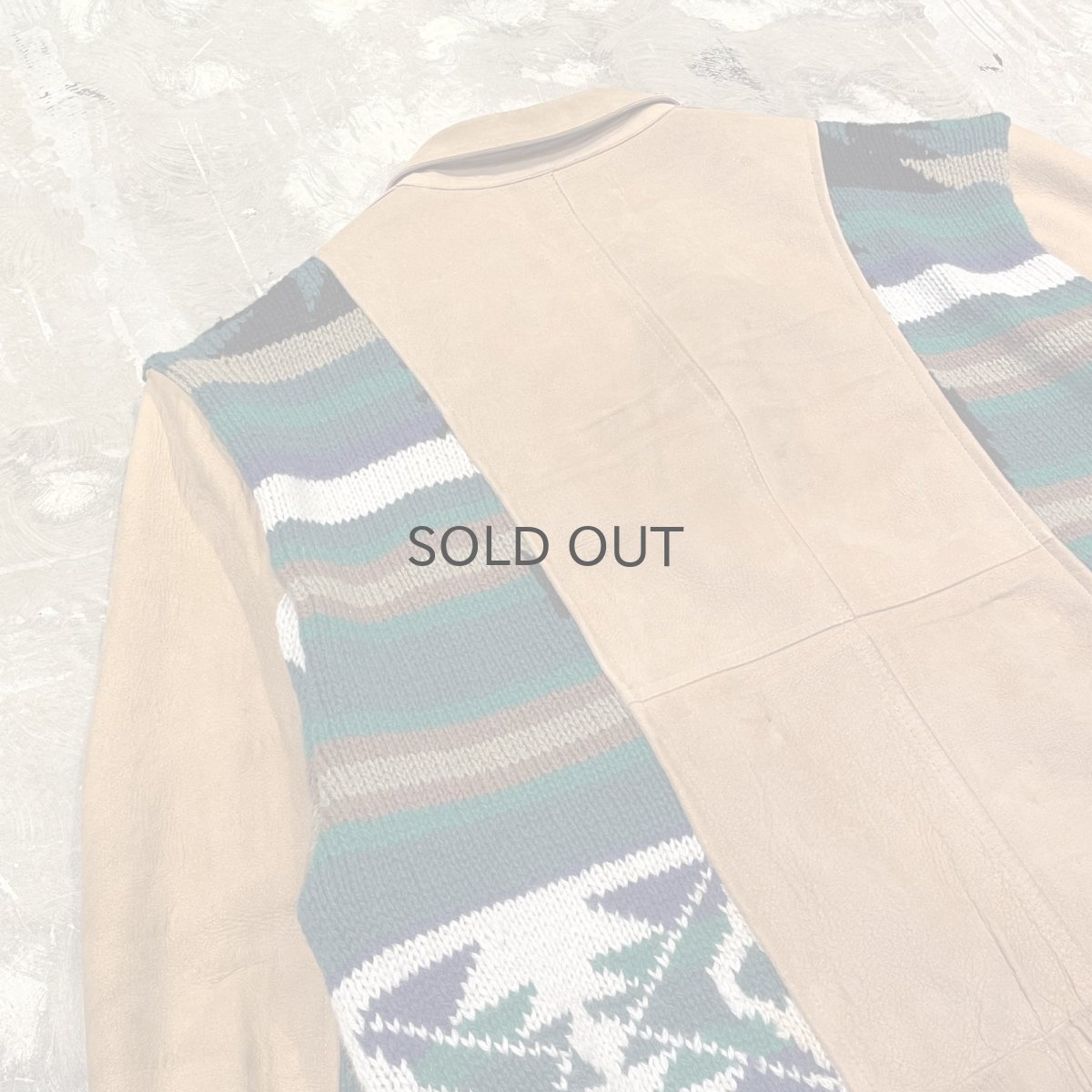 画像10: 【Wiz&Witch】"UNITED" NATIVE KNIT × SUEDE JACKET / OS (10)
