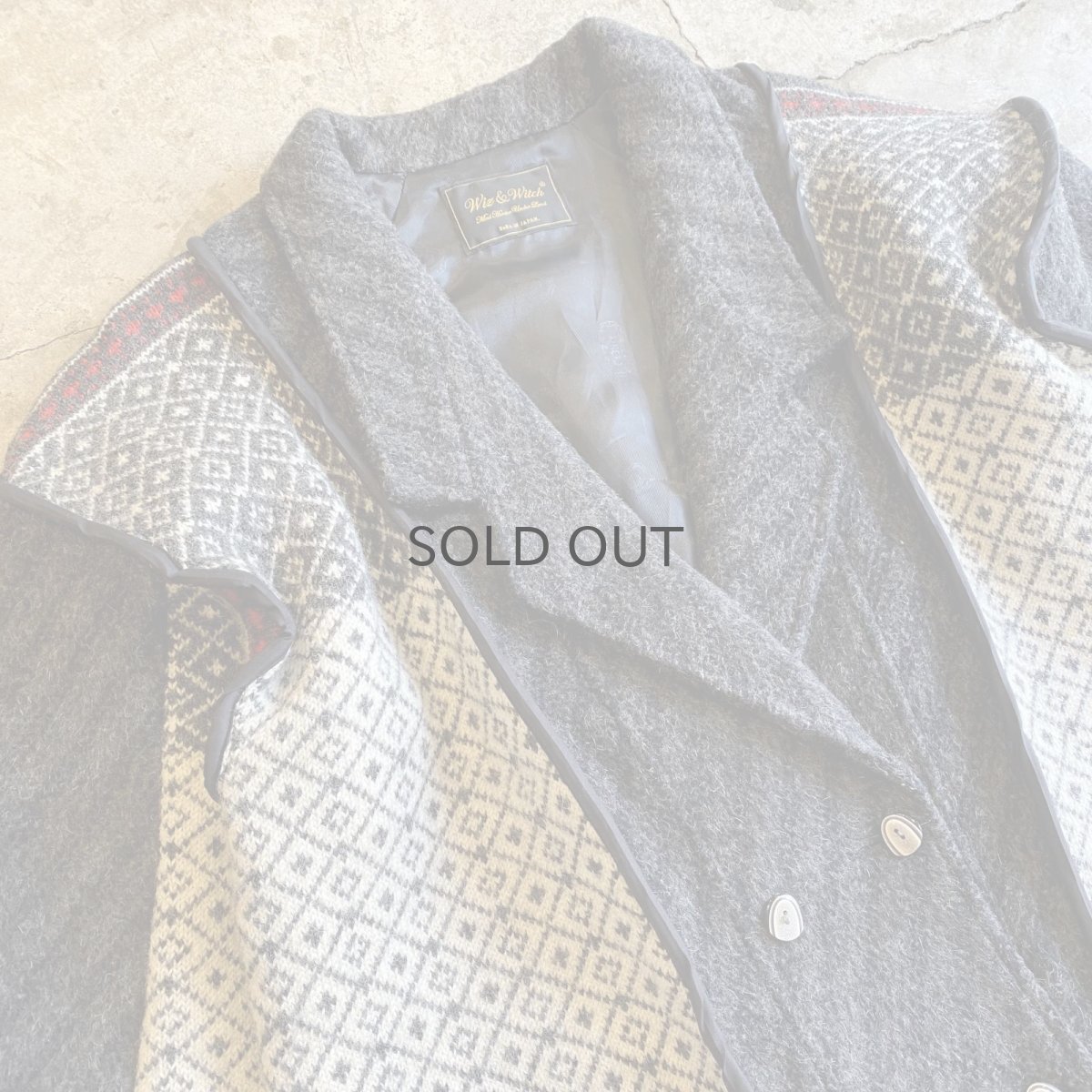 画像3: 【Wiz&Witch】"UNITED" NORDIC KNIT WOOL TAYLOR JACKET / OS (3)