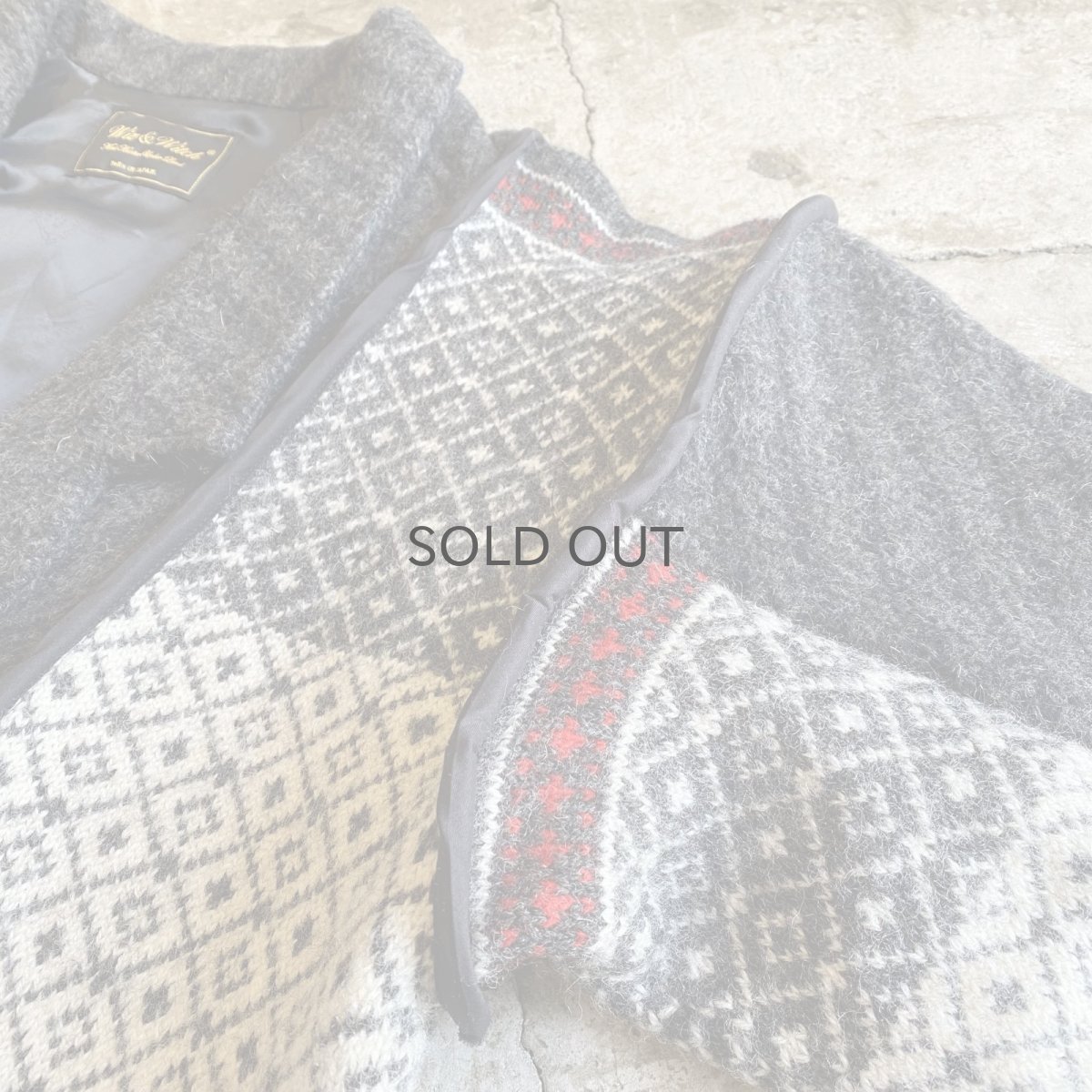 画像8: 【Wiz&Witch】"UNITED" NORDIC KNIT WOOL TAYLOR JACKET / OS (8)