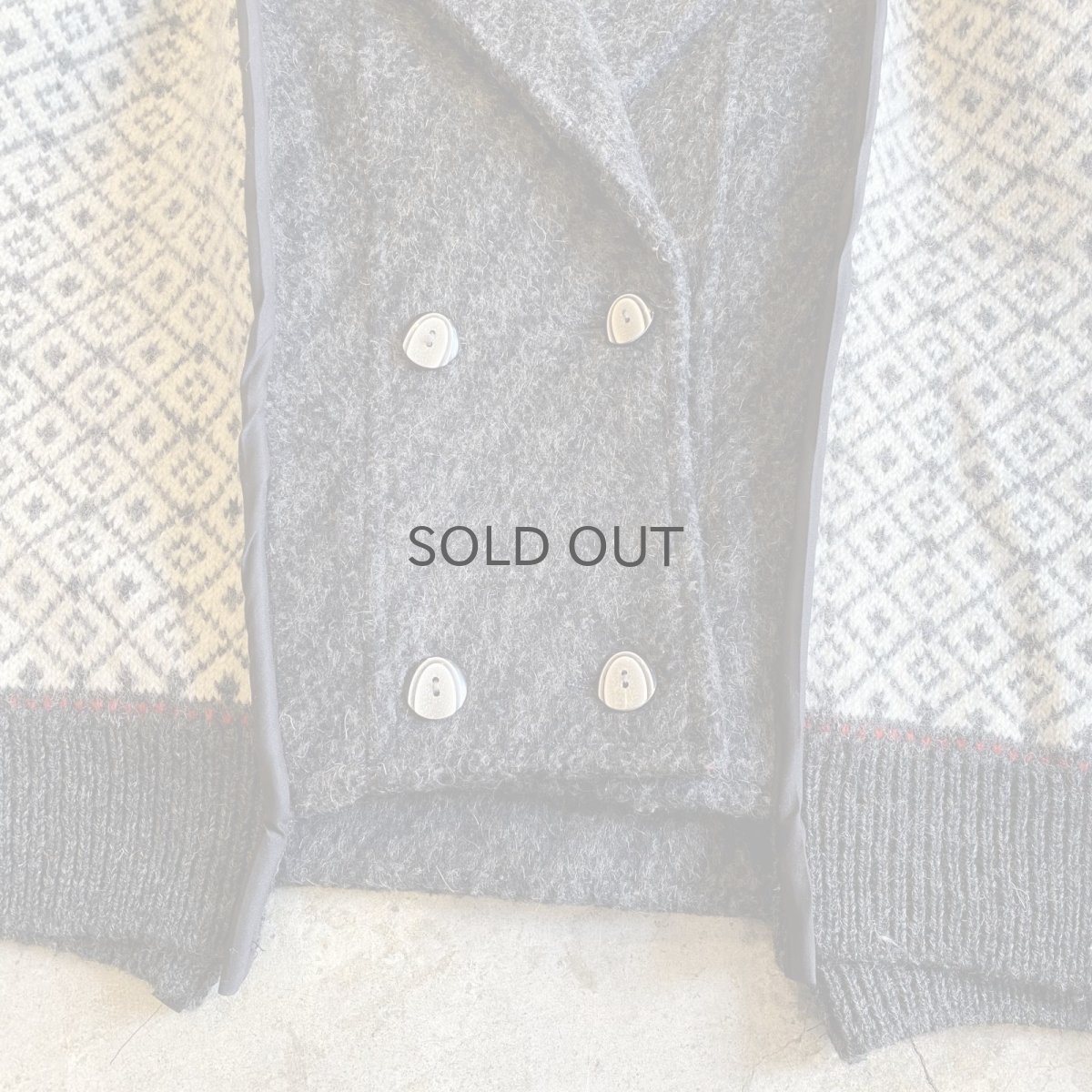 画像4: 【Wiz&Witch】"UNITED" NORDIC KNIT WOOL TAYLOR JACKET / OS (4)