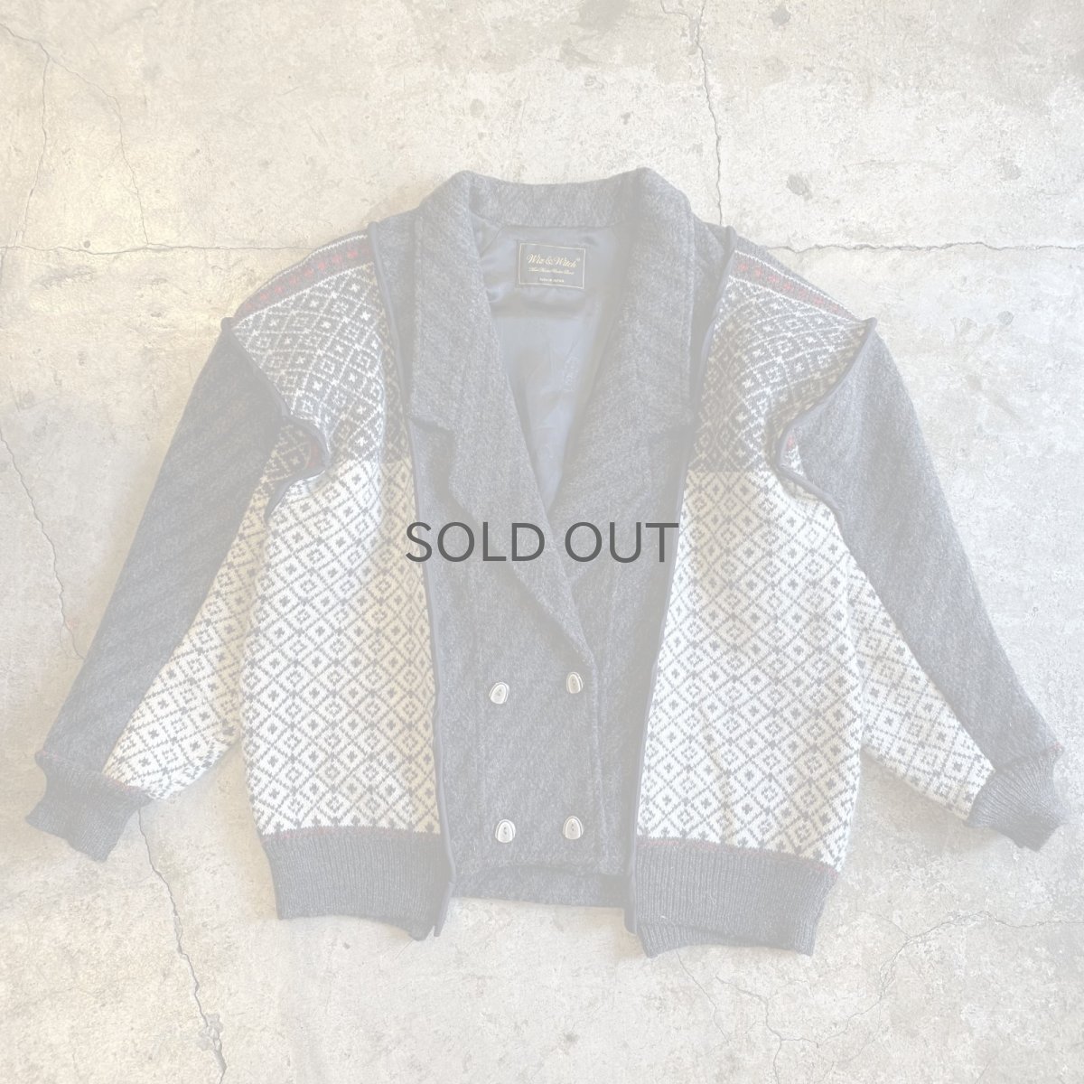 画像1: 【Wiz&Witch】"UNITED" NORDIC KNIT WOOL TAYLOR JACKET / OS (1)