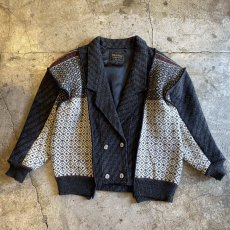 画像1: 【Wiz&Witch】"UNITED" NORDIC KNIT WOOL TAYLOR JACKET / OS (1)