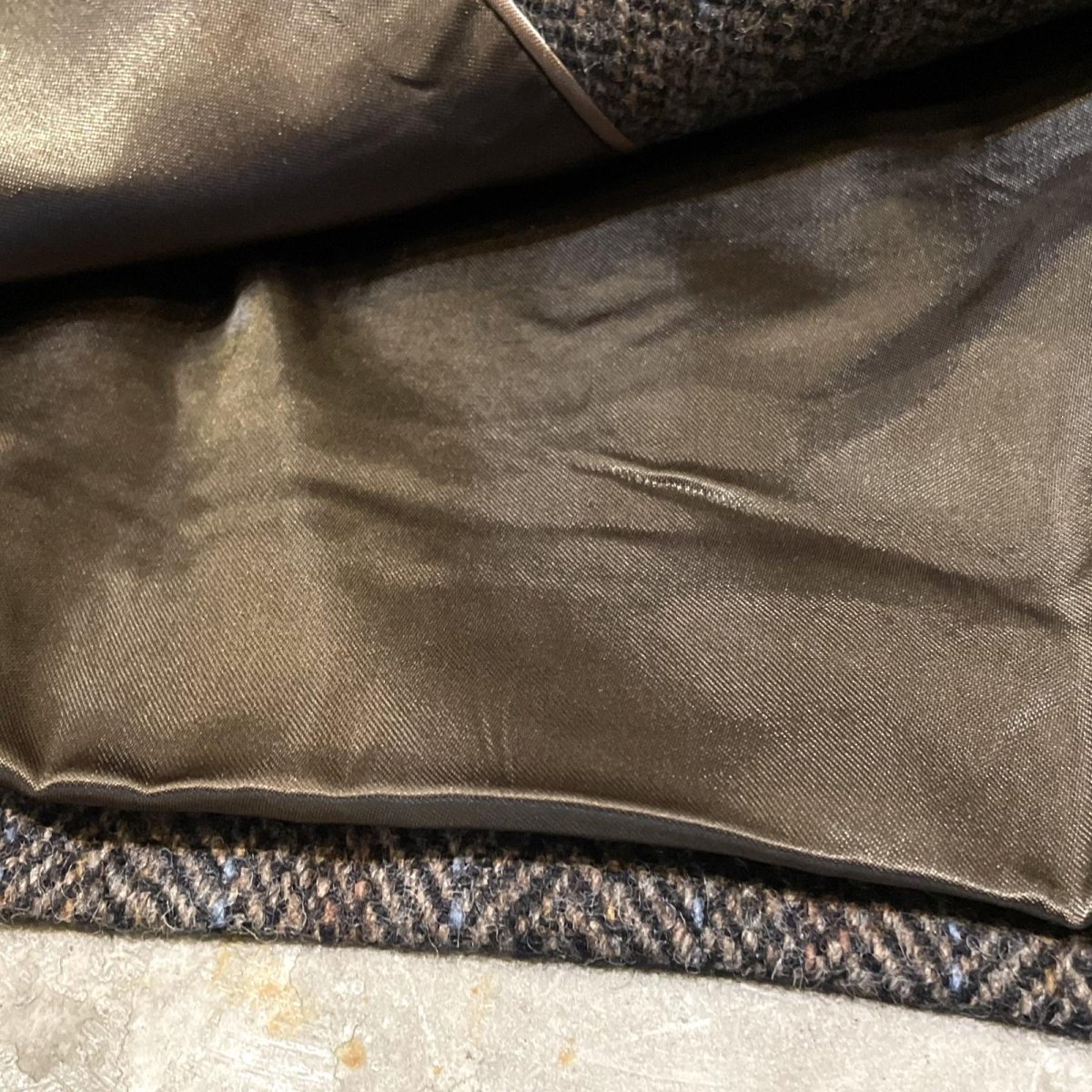 画像8: HERRINGBONE PATTERN WOOL TAILORED JACKET / Mens M~L / MADE IN TAIWAN (8)