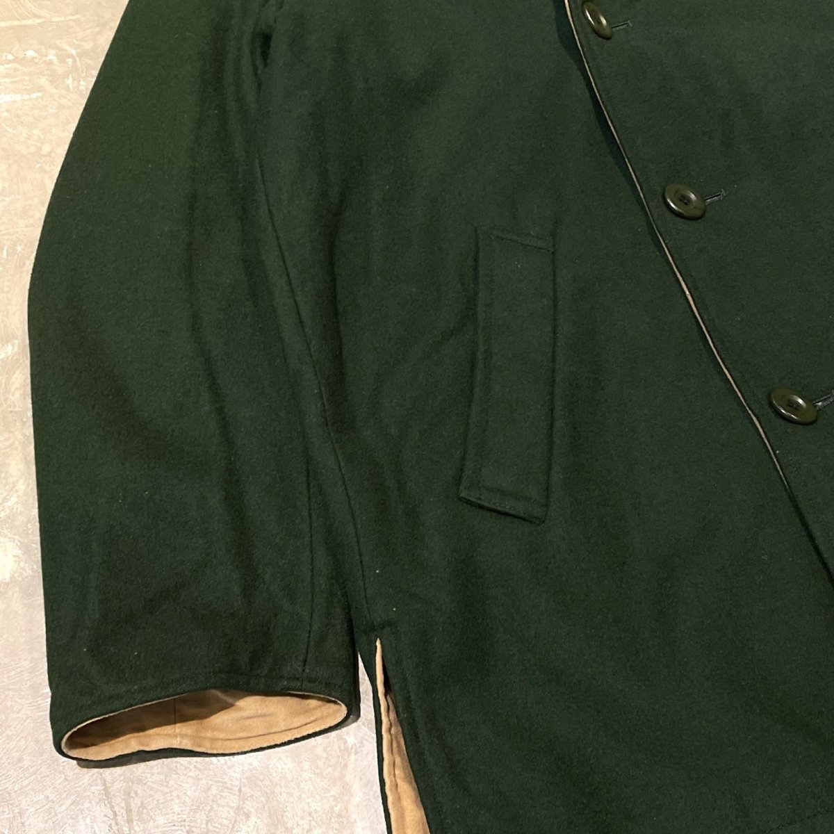 画像12: REVERSIBLE SHAWL COLLAR MIDDLE COAT / Mens L / MADE IN ENGLAND (12)