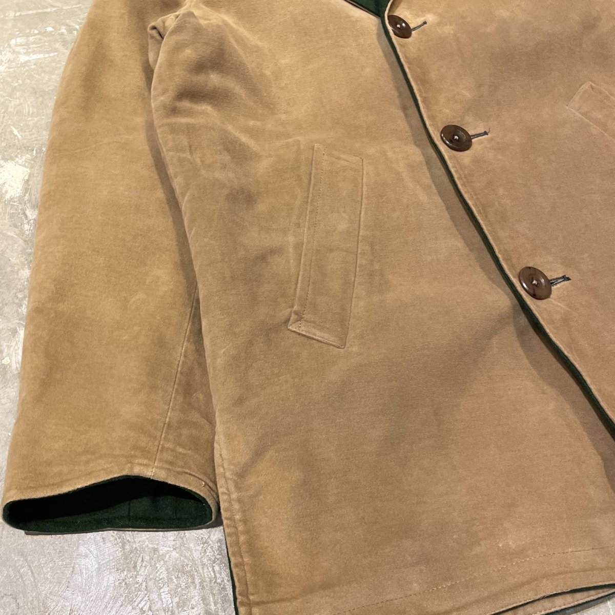 画像7: REVERSIBLE SHAWL COLLAR MIDDLE COAT / Mens L / MADE IN ENGLAND (7)