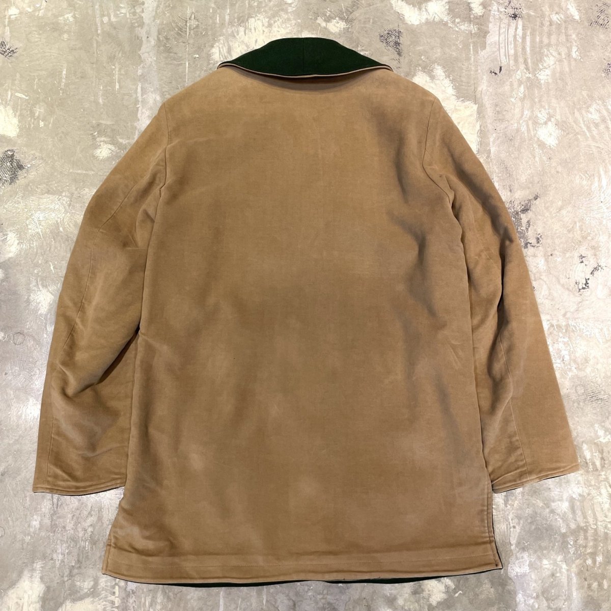 画像2: REVERSIBLE SHAWL COLLAR MIDDLE COAT / Mens L / MADE IN ENGLAND (2)