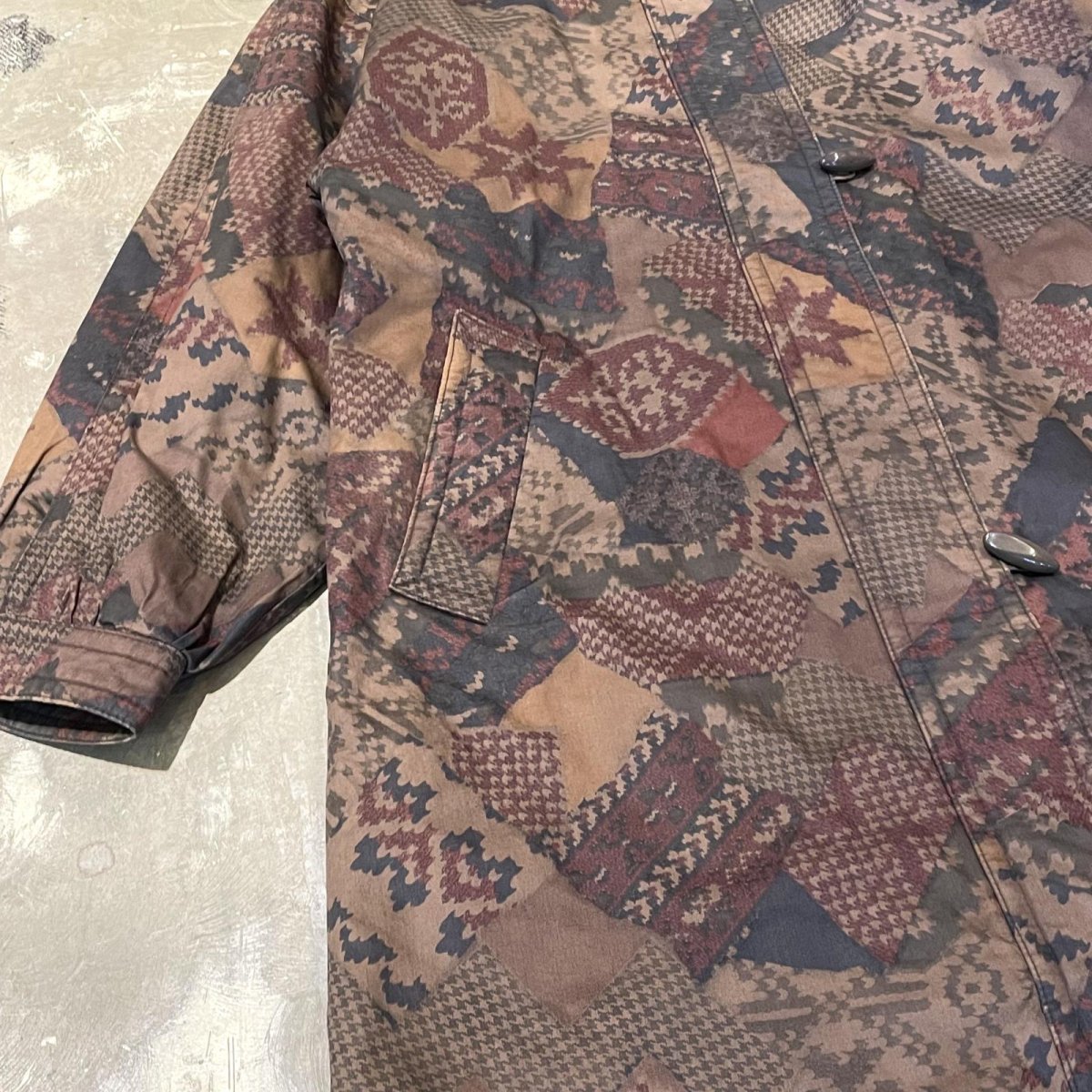 画像5: ALL OVER PATTERN HOODIE COAT / Mens L (5)