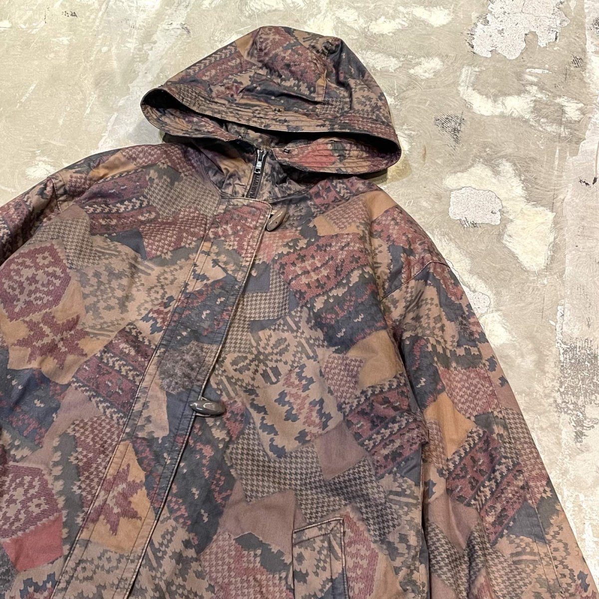 画像4: ALL OVER PATTERN HOODIE COAT / Mens L (4)