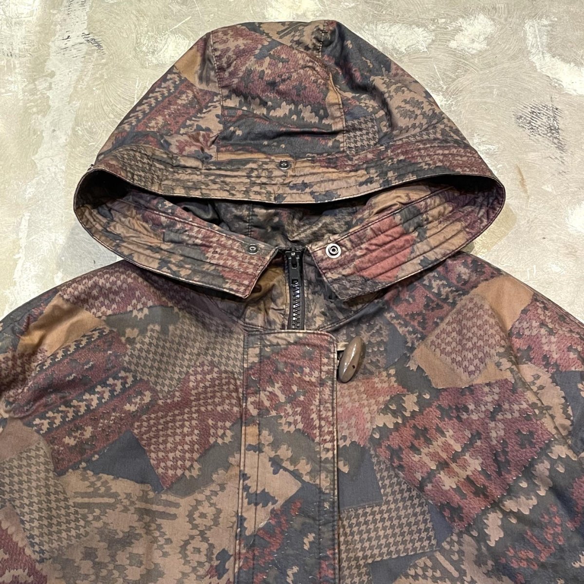 画像10: ALL OVER PATTERN HOODIE COAT / Mens L (10)