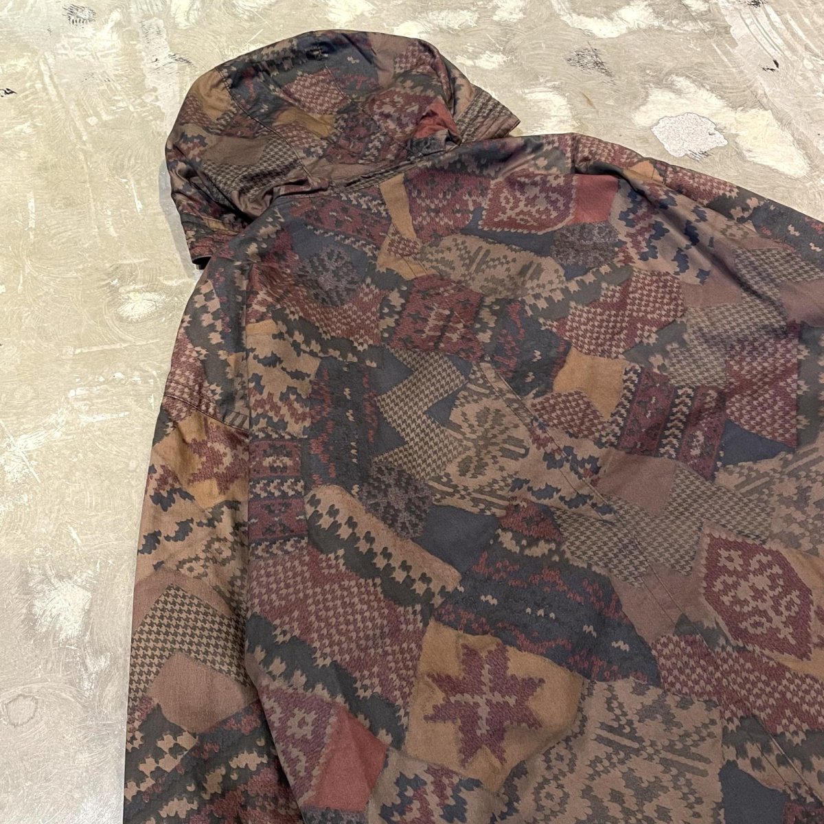 画像9: ALL OVER PATTERN HOODIE COAT / Mens L (9)