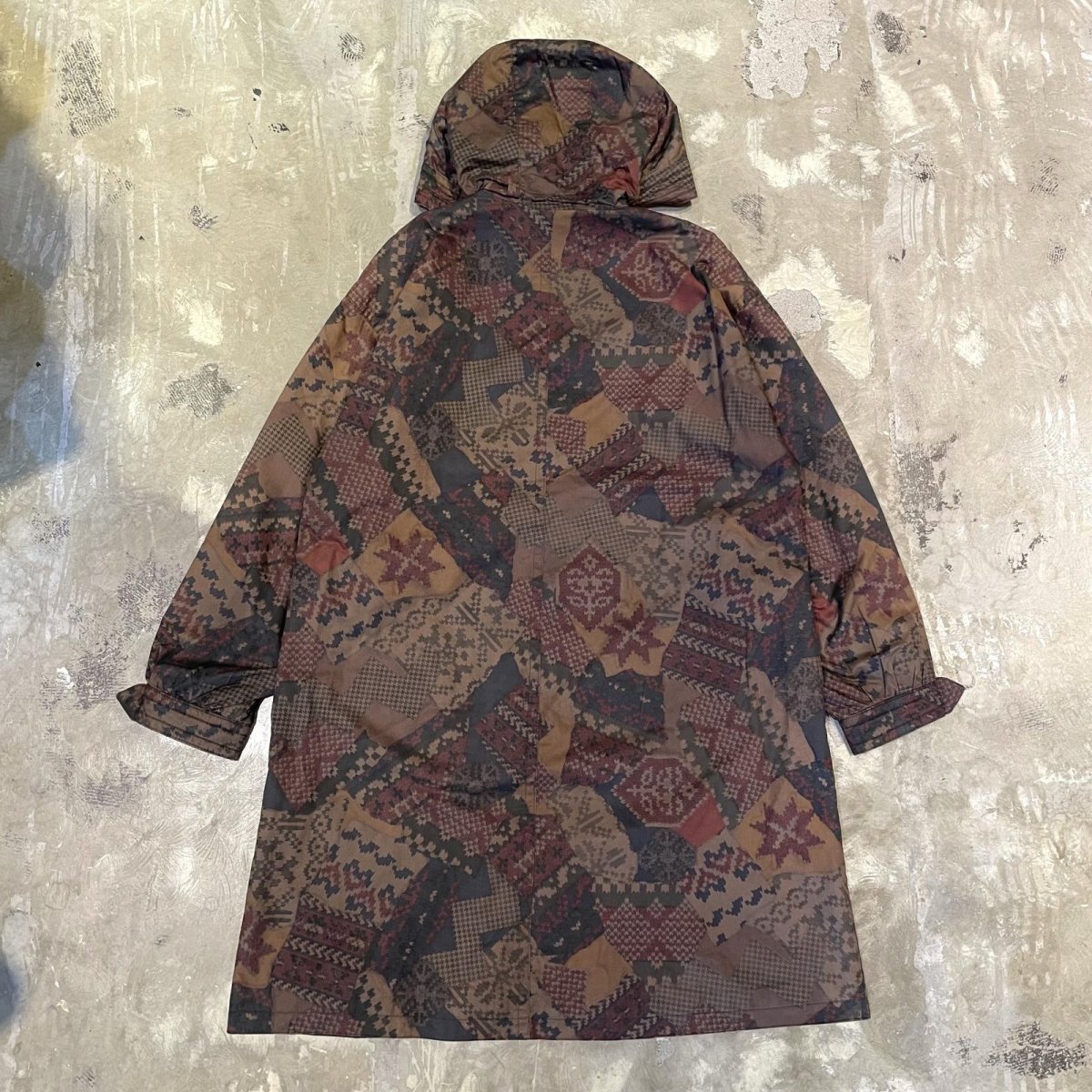 画像2: ALL OVER PATTERN HOODIE COAT / Mens L (2)
