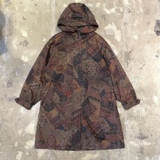 画像1: ALL OVER PATTERN HOODIE COAT / Mens L (1)
