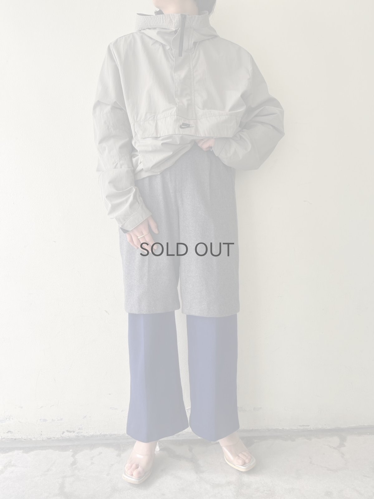 画像15: 【NIKE】FRONT POCKET DESIGN ANORAK HOODIE L/S TOPS / Ladies L (15)