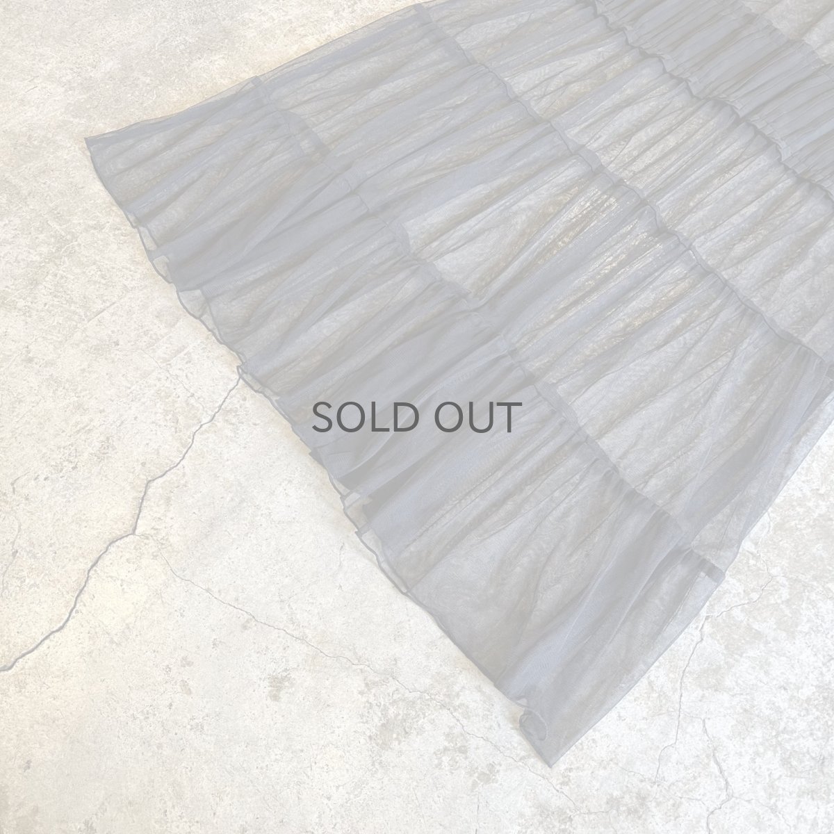 画像4: BLACK COLOR TIERED DESIGN TULLE LONG ONE PIECE / Ladies M (4)