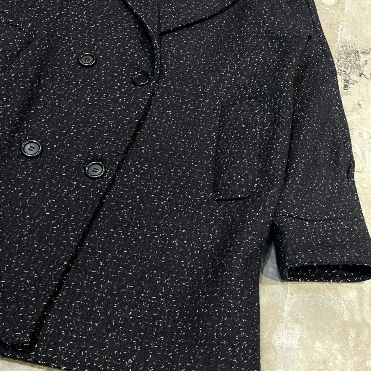 画像6: SHOULDER REAL LEATHER SWITCHED WOOL HALF COAT / Mens M~L (6)