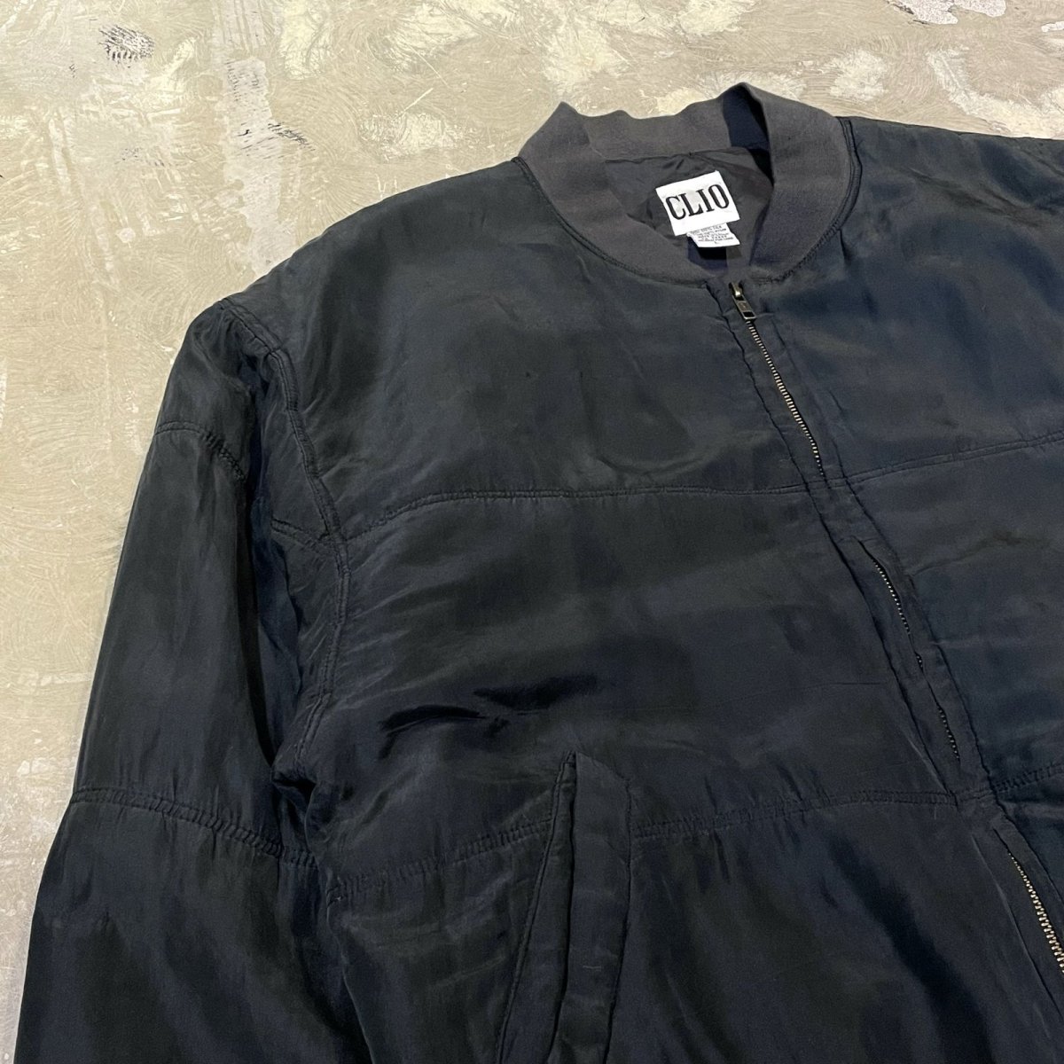 画像3: OLD BLACK COLOR SILK BLOUSON / Mens L (3)