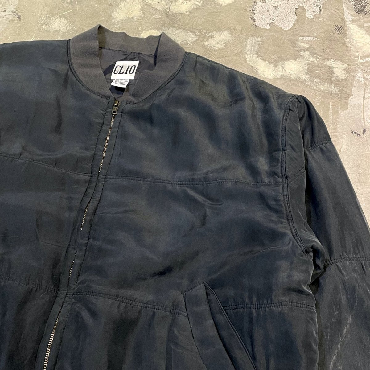 画像4: OLD BLACK COLOR SILK BLOUSON / Mens L (4)