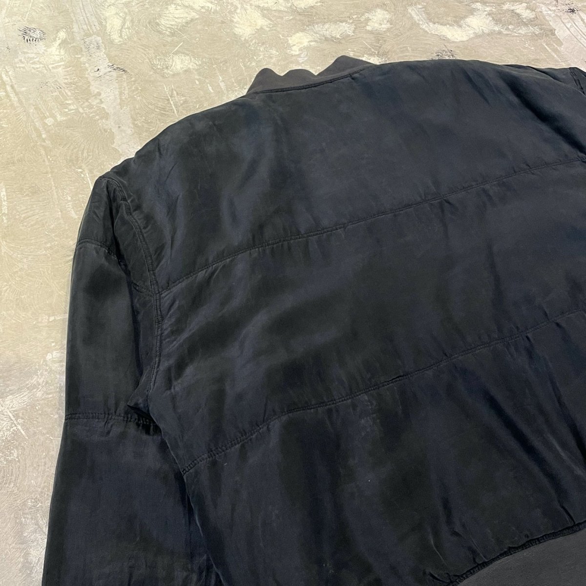 画像9: OLD BLACK COLOR SILK BLOUSON / Mens L (9)
