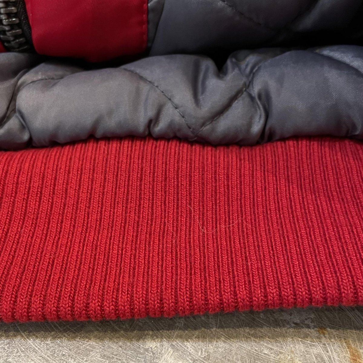 画像8: RED COLOR MA-1 STYLE BOMBER JACKET / Mens L (8)