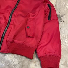 画像6: RED COLOR MA-1 STYLE BOMBER JACKET / Mens L (6)