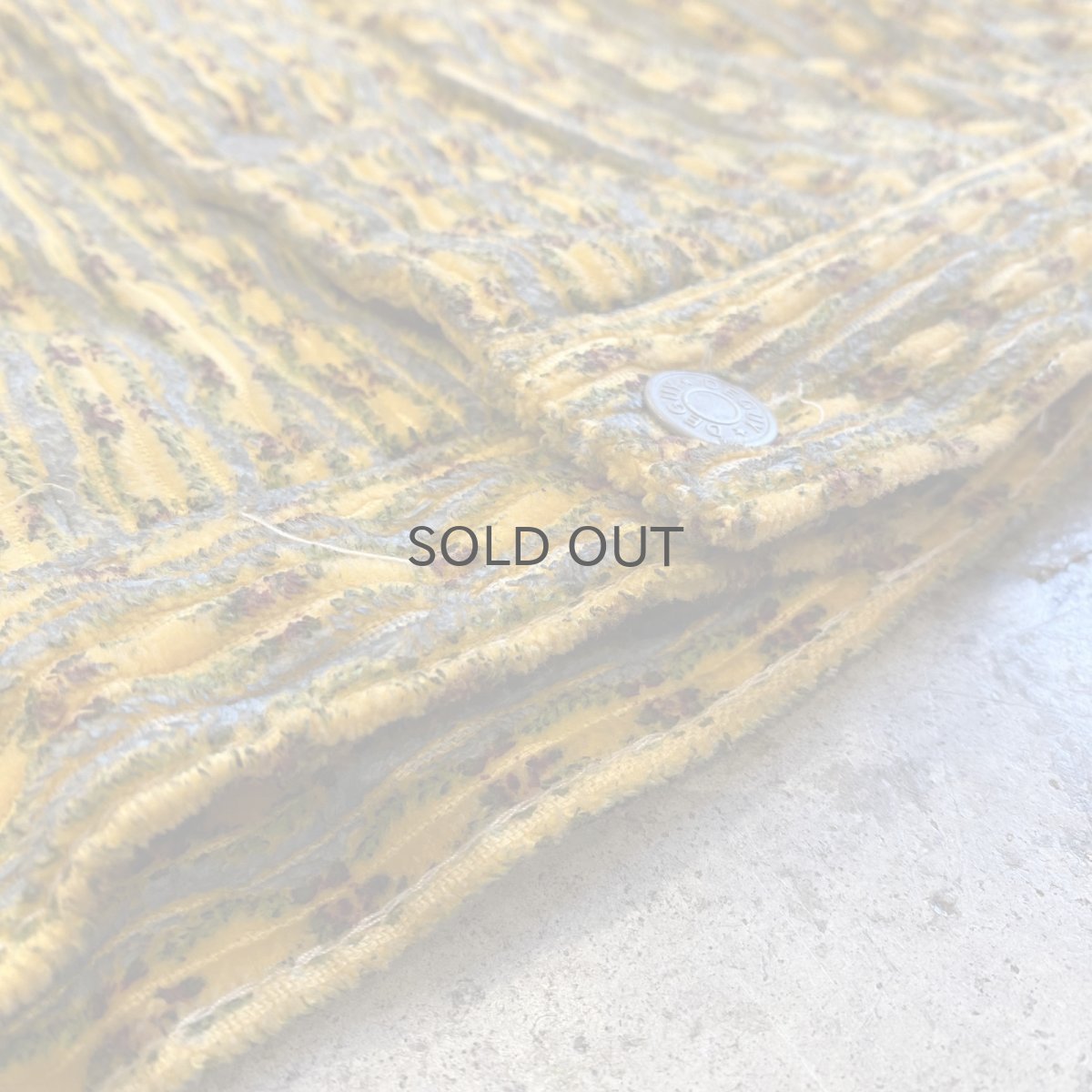 画像10: OLD ALL OVER PATTERN DESIGN CORDUROY JACKET / Ladies L / MADE IN FRANCE (10)