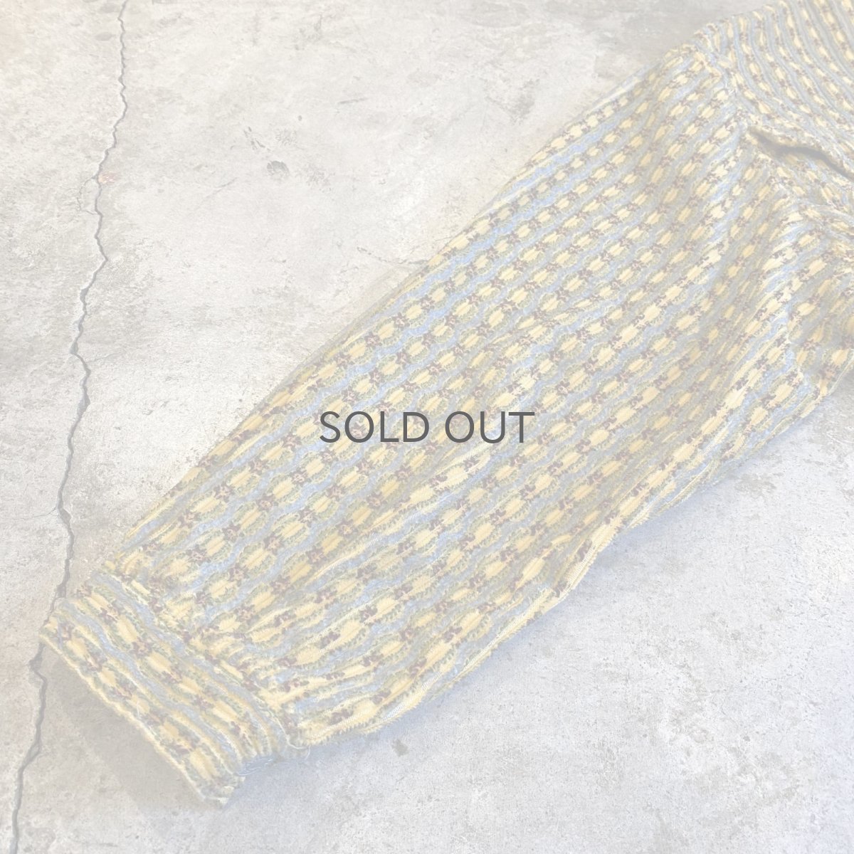 画像5: OLD ALL OVER PATTERN DESIGN CORDUROY JACKET / Ladies L / MADE IN FRANCE (5)