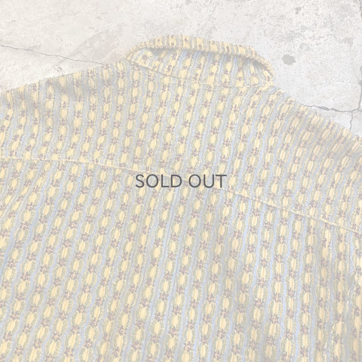 画像8: OLD ALL OVER PATTERN DESIGN CORDUROY JACKET / Ladies L / MADE IN FRANCE (8)