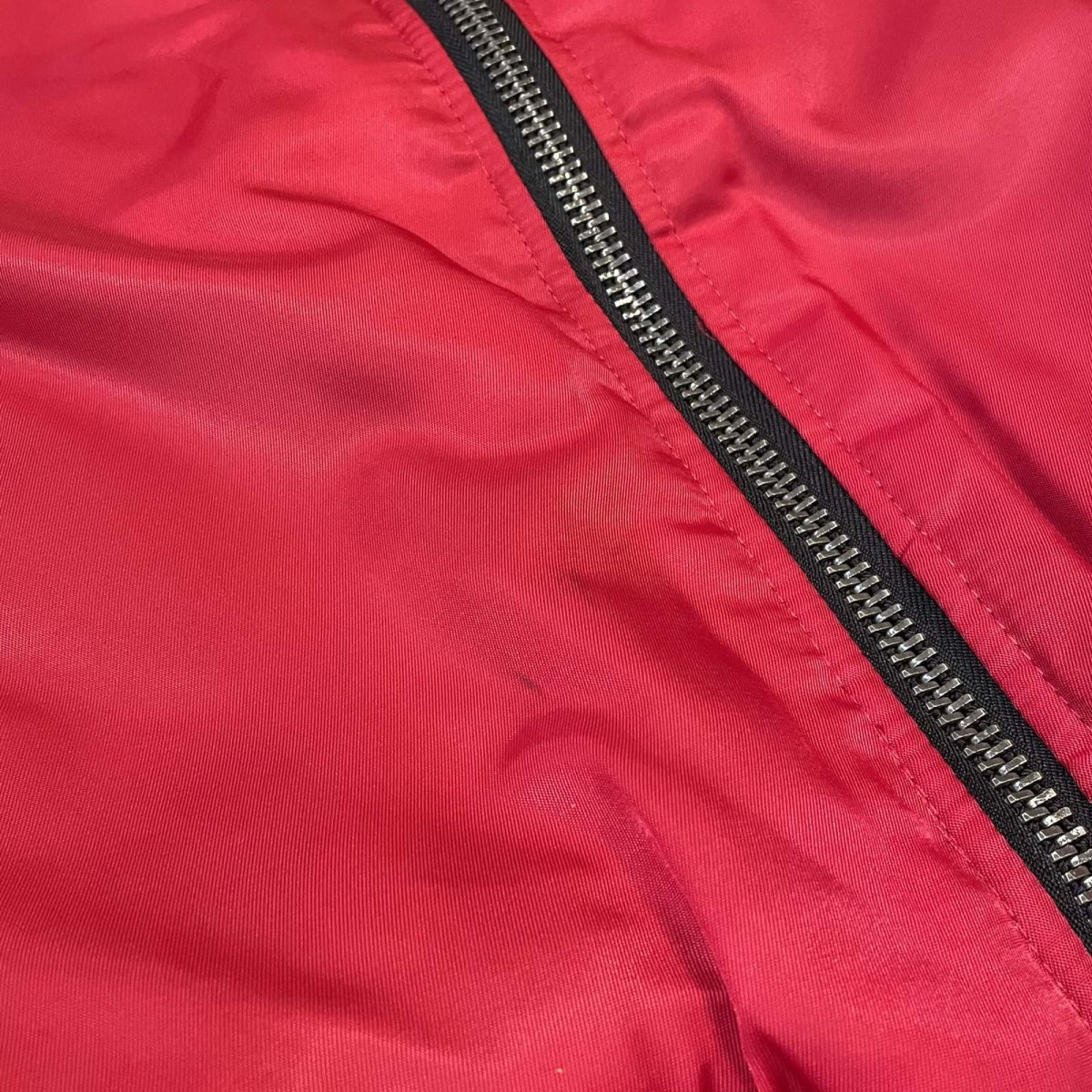 画像10: RED COLOR MA-1 STYLE BOMBER JACKET / Mens L (10)