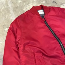 画像3: RED COLOR MA-1 STYLE BOMBER JACKET / Mens L (3)