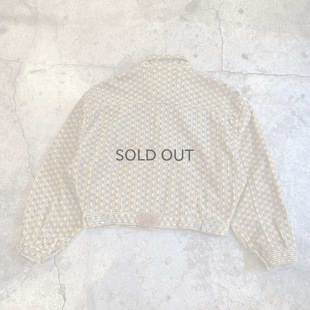 画像2: OLD ALL OVER PATTERN DESIGN CORDUROY JACKET / Ladies L / MADE IN FRANCE (2)