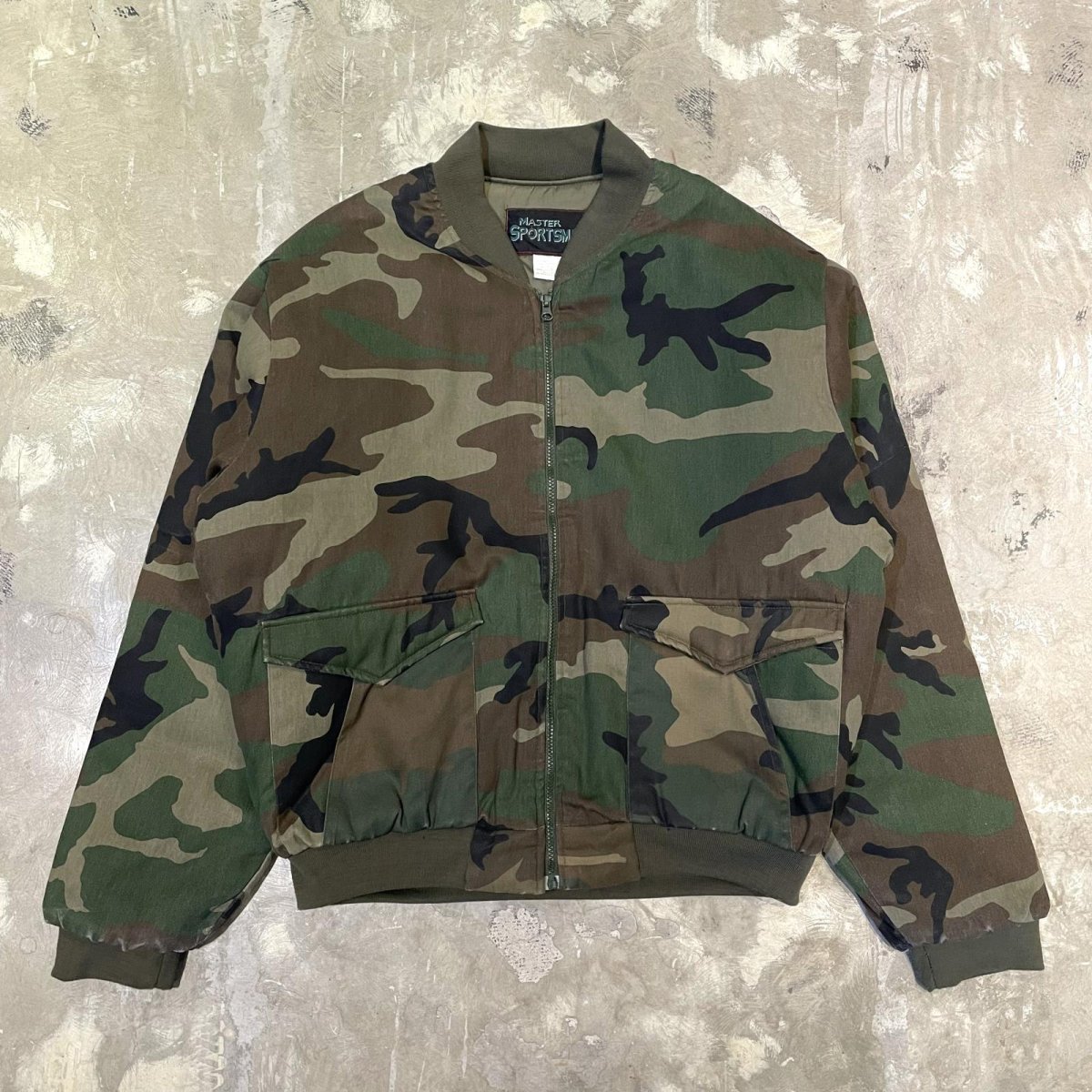 画像1: CAMOUFLAGE PATTERN BOMBER JACKET / Mens XL (1)