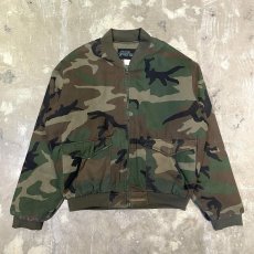 画像1: CAMOUFLAGE PATTERN BOMBER JACKET / Mens XL (1)