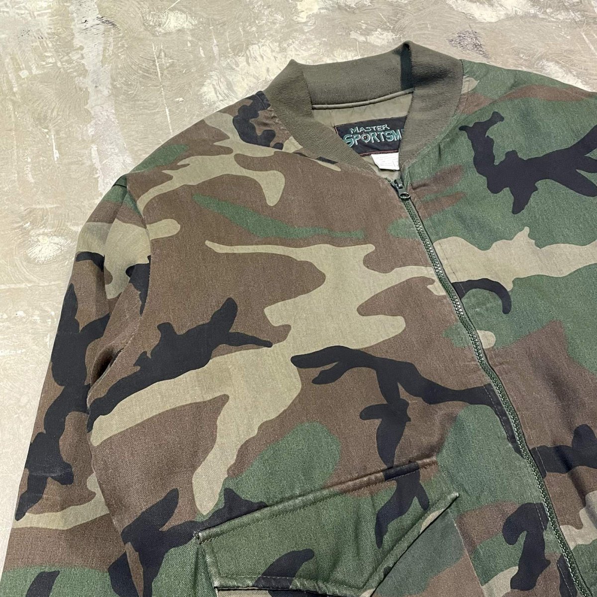画像3: CAMOUFLAGE PATTERN BOMBER JACKET / Mens XL (3)