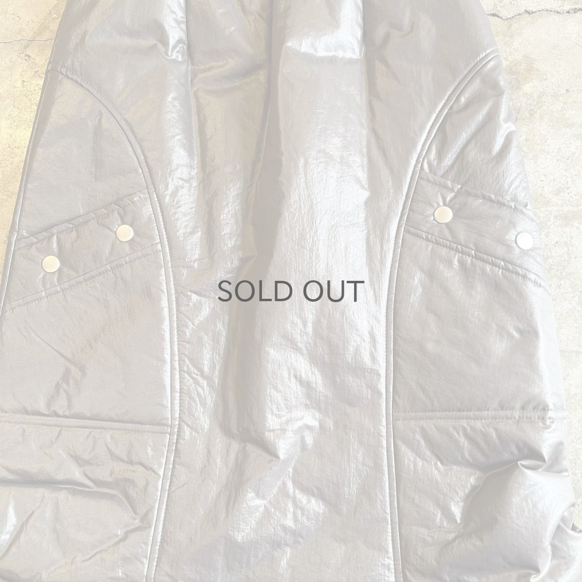 画像9: DOUBLE POCKET DESIGN SIDE SLIT QUILTING SKIRT / W23~W31 (9)