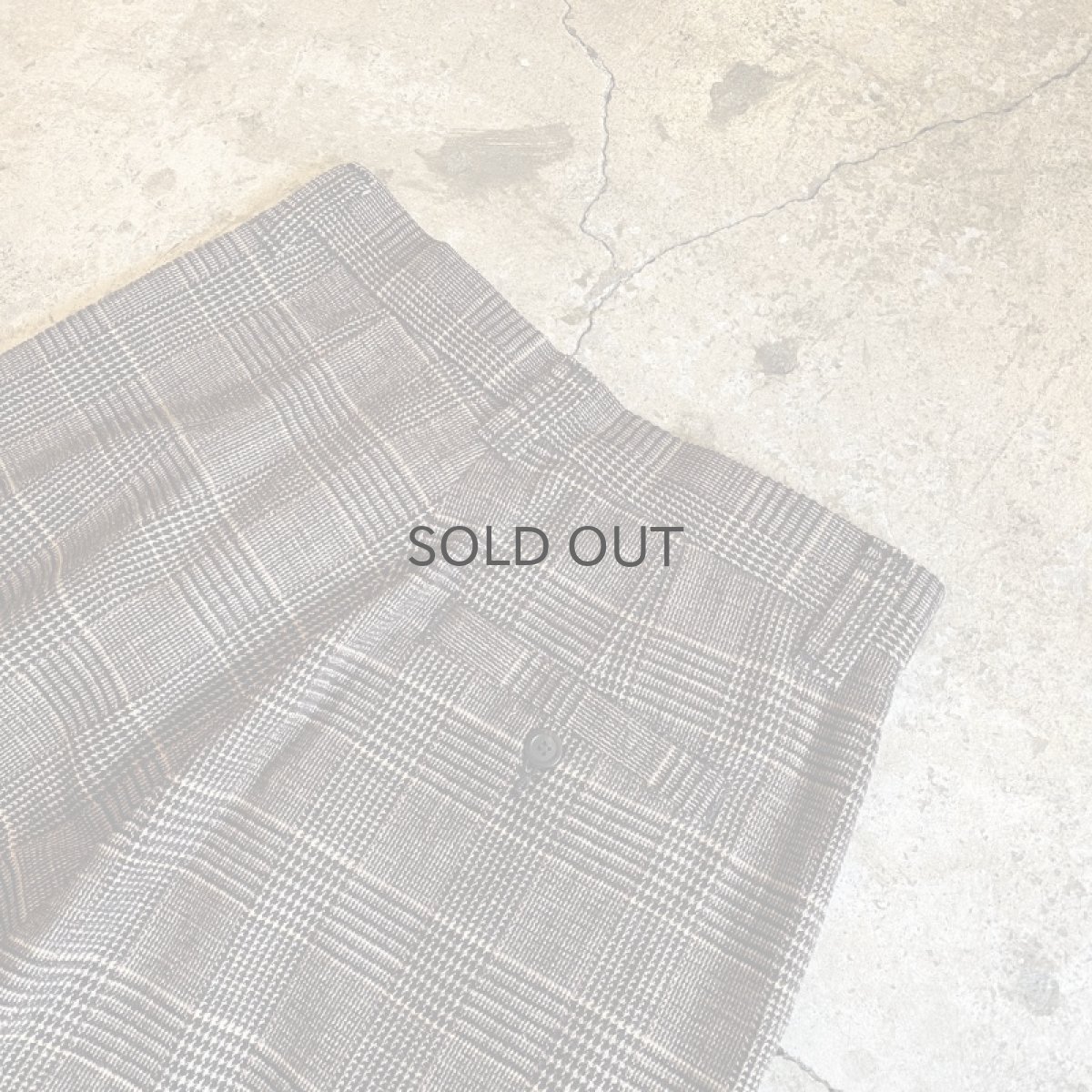 画像10: BROWN COLOR 1 TUCK DESIGN GLEN CHECK PATTERN SLACKS PANTS / W28 (10)