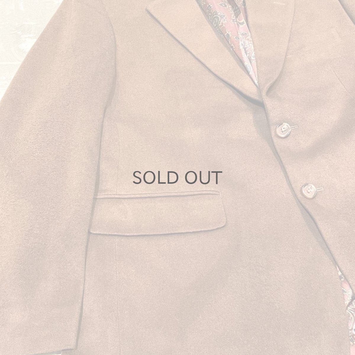 画像5: 【LAUREN BY RALPH LAUREN】CASHMERE MIX BROUN TAILORED JACKET / Mens L (5)