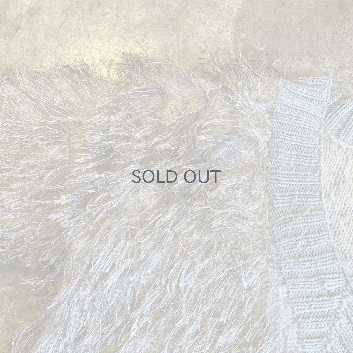 画像10: 80's MIX COLOR FRINGE V NECK DESIGN KNIT SWEATER / Ladies L (10)