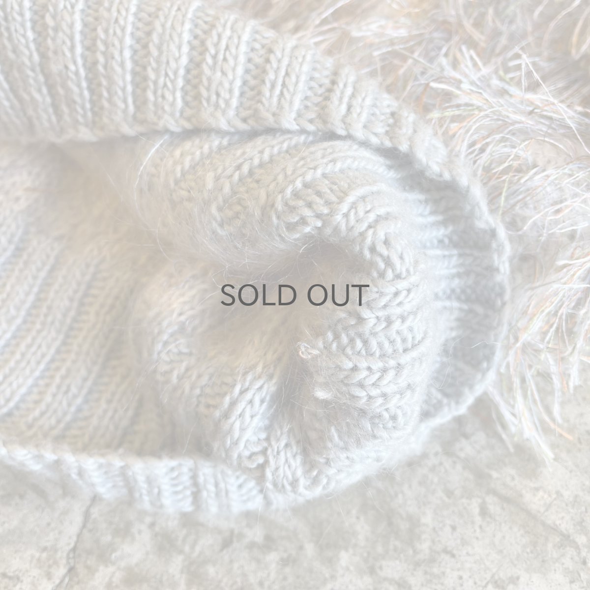 画像5: 80's MIX COLOR FRINGE V NECK DESIGN KNIT SWEATER / Ladies L (5)