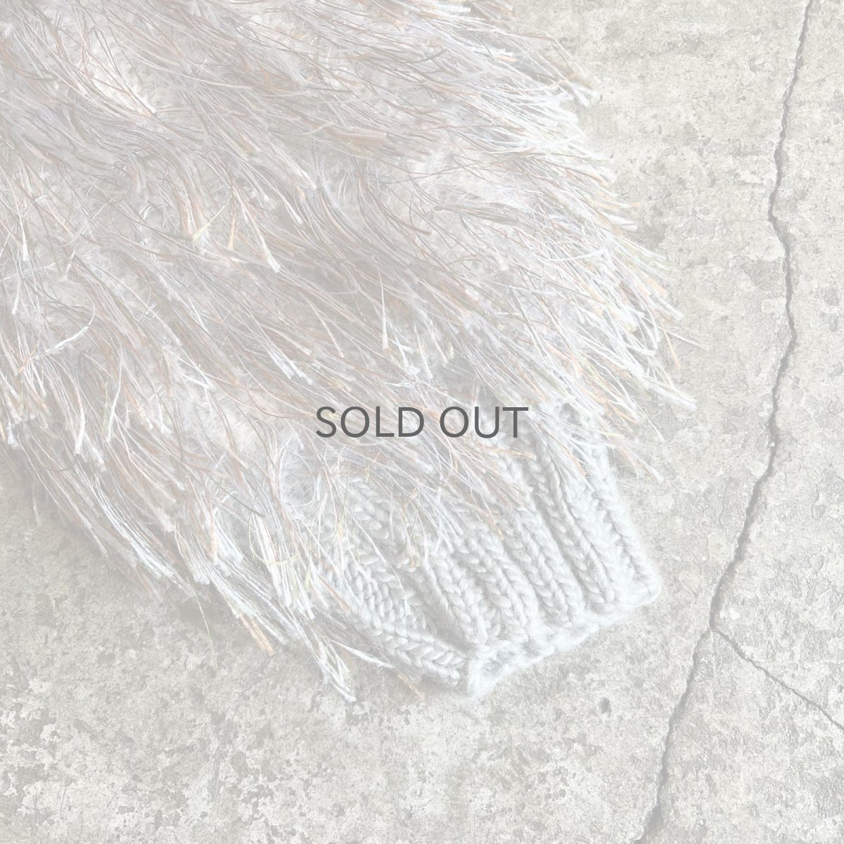 画像6: 80's MIX COLOR FRINGE V NECK DESIGN KNIT SWEATER / Ladies L (6)