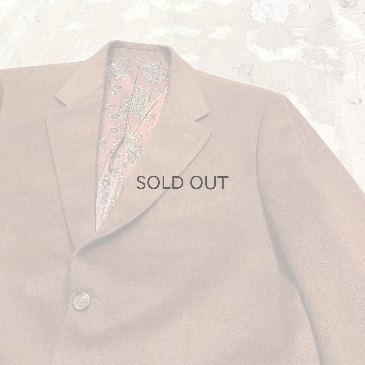 画像4: 【LAUREN BY RALPH LAUREN】CASHMERE MIX BROUN TAILORED JACKET / Mens L (4)