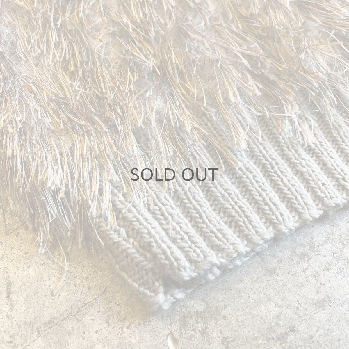 画像3: 80's MIX COLOR FRINGE V NECK DESIGN KNIT SWEATER / Ladies L (3)